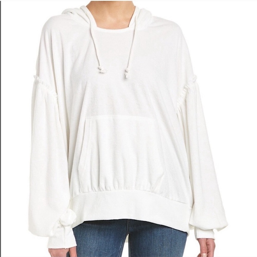 ☁️ Free People White Hoodie Early Morning